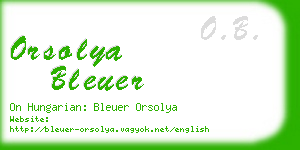 orsolya bleuer business card